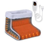 Volenx Chauffe Pied, Chausson Chauffant, Chauffe Pied Électrique avec 6 Réglages de Température & 4 Minuterie, Protection Contre la Surchauffe & Arrêt Automatique, Meilleurs Cadeau pour Homme et Femme