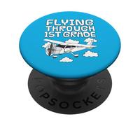 Voler à travers la 1re année, avion, premier jour d'école PopSockets PopGrip Adhésif