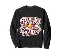 Voler des Bases Breaking Hearts Girl Joueur de Softball Mignon Amusant Sweatshirt