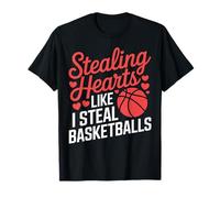 Voler des cœurs comme Je Vole des Ballons de Basket-Ball Valentine Kids T-Shirt