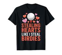 Voler des cœurs comme Je Vole des Oiseaux Cute Golf Valentine T-Shirt