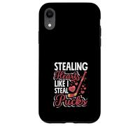 Voler des cœurs comme Je Vole des palets de Hockey pour la Saint-Valentin Coque pour iPhone XR