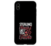 Voler des cœurs comme Je Vole des palets de Hockey pour la Saint-Valentin Coque pour iPhone XS Max