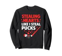 Voler des cœurs comme Je Vole des palets | Hockey Valentine Sweatshirt
