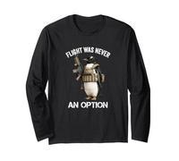 Voler n'a jamais été Une Option Penguin Funny Meme Manche Longue