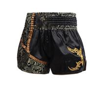Volere è potere Boxers de boxe, kickboxing, Muay Thai, Boxers, Sports Hommes Femmes Luxe MMA Pants, Doré/noir, XXL/3XL