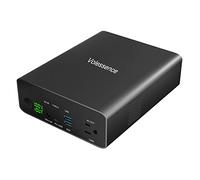 Volessence Banque d'alimentation portable, sortie CA 130 W, 100 W PD USB-C, double ports USB, écran LED, noir