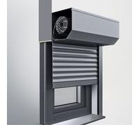 Volet roulant 3 m, en aluminium, volet roulant extérieur, forme rectangulaire du caisson, blanc, 300x80 cm ou sur mesure