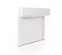 Volet Roulant Electrique Filaire Ajustable Lame PVC - H 155 cm x L 120 cm- Coloris Blanc - Montage Facile, pour Fenêtre