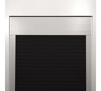 Volet roulant noir, 80x80 cm, en pvc, noir profond RAL 9005, volet roulant intégré, forme premium du caisson