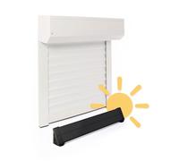 Volet Roulant Recoupable Motorisé Solaire ALU Blanc H140 x L120 cm