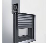 Volet roulant Somfy, moteur Somfy ILMO, en pvc, volet roulant intégré, forme basique du caisson, pvc, blanc, 80x80 cm ou sur mesure