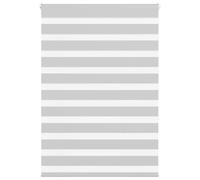 volet roulant zèbre 100 % polyester pour fenêtre, double panneau transparent et opaque avec contrôle de lumière, mécanisme à chaîne réglable, installation à vis ou sans perçage