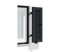Volets Battants anthracite, cadre de montage, lames Nice, RAL 7016 gris anthracite, 300 x 800 mm, un vantail ouverture à gauche, sur mesure