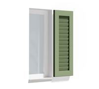 Volets battants fixes, volet décoratif à lames Nice, Vert pâle RAL 6021, 300 x 800 mm, un vantail, à configurer en ligne sur mesure
