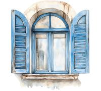 Volets en bois 3D Brèche murale style fenêtre 52x60