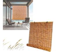 Volets Roulants en Bambou Exterieur, Rideau De Roseau Interieur, Store Bambou avec Levage Occultant 70%, pour Intérieur/extérieur Balcon Jardin 40 50 80 90 100 130 150cm(60x170CM(WxH))