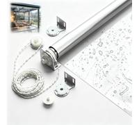 Volets Roulants Exterieur PVC Transparent, Étanche Poussière Stores Rouleaux Protection Contre la Pluie avec Side-Pull, Gazebo Balcon Porche Rideau de Séparation 40-220cm(B140xH220cm)