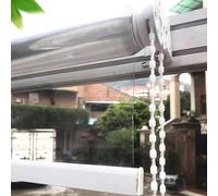 Volets Roulants Exterieur Pvc Transparent,Store Enrouleur Clairs et Étanche,Gazebo Balcon Porche Rideau de Séparation,Stores a Rouleaux en Plastique Lourd,Taille Sur Mesure,W×H-160×220cm/63×86.6in