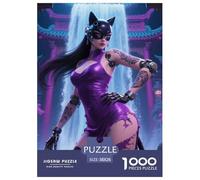 Voleur de Chat 1000 Pieces Puzzle Halloween Puzzle pour AdultesJeu The Art Décorations Familiales Le Cadeau Parfait pour La Famille Et Les Amis Jouets Défi 38x26cm/1000pcs