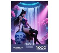 Voleur de Chat 1000 Pieces Puzzle Halloween Puzzle pour AdultesJeu The Art Décorations Familiales Le Cadeau Parfait pour La Famille Et Les Amis Difficile pour Les 38x26cm/1000pcs