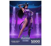 Voleur de Chat 1000 Pieces Puzzle Halloween Puzzle pour AdultesJeu The Art Décorations Familiales Œuvre Artistique À Assembler Difficile pour Les 38x26cm/1000pcs