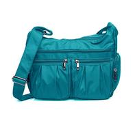 VOLGANIK ROCK Sac à main à bandoulière pour femme, sac à main léger et imperméable, en nylon, sac de voyage pour femme, Bleu lac - Standard