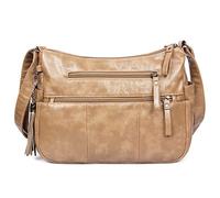 VOLGANIK ROCK Sac à main en cuir synthétique souple pour femme - Sac à main léger, 1-1512-kaki