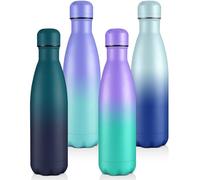 Volhoply Lot de 4 bouteilles d'eau isothermes sans BPA pour enfants, salle de sport, voyage, sport, disponibles en lots de 1, 4, 8 ou 12 (mélange)
