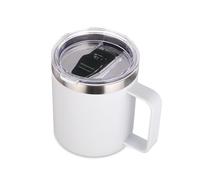 Volhoply Tasse à café isotherme en acier inoxydable de 414 ml avec couvercle anti-fuite, tasse à café de voyage à double paroi sous vide avec poignée, gobelet réutilisable pour garder au chaud ou au
