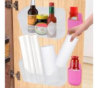 Volhuluk Armoires de Cuisine Porte Boîte de Rangement, 4 Pièces Adhésive Boîte de Rangement Murale, Boîte D'organisation pour Articles Divers, pour Armoire/Réfrigérateur/Salle de Bains (2 Tailles)