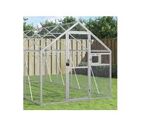 vidaXL Volière Aluminium 1,79x10x1,85 m Extérieur Sécurisée pour oiseaux et petits animaux
