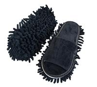 Volicph Pantoufles de nettoyage avec semelle en microfibre amovible pour nettoyage du sol - Chaussons anti-poussière - Chaussures de nettoyage