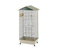 Ferplast Volière NOTA – Grande en métal, intérieur/extérieur, toit tôle, accessoires inclus