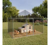 IDMarket Volière 6 m² Parc grillagé 3 x 2 m pour animaux de basse-cour