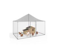 IDMarket Volière 6 m² Parc grillagé 3 x 2 m pour animaux de basse-cour