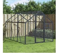 vidaXL Volière anthracite en aluminium 1,79 × 3 × 1,85 m
