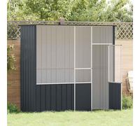 Volière anthracite 215 x 78 x 200 cm en acier galvanisé avec clôture soudée et système de verrouillage verrouillable pour oiseaux et petits animaux tels que lapins, canards, poules et oies