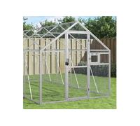 vidaXL Volière 1,79 x 4 x 1,85 m Aluminium argenté