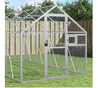 vidaXL Volière 1,79 x 4 x 1,85 m Aluminium argenté