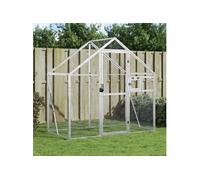 vidaXL Volière 179x100x185 cm Aluminium Argenté Pour perroquets Extérieur