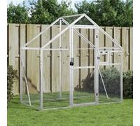 Volière argenté 179x100x185 cm aluminium argenté G