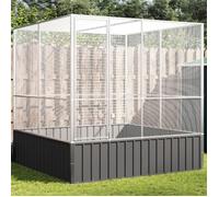 Volière argenté 211x207x212 cm acier