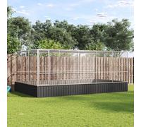 vidaXL Volière avec extension 518x307x212 cm Acier argenté