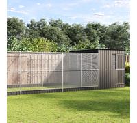 Volière avec Extension Cage à Oiseaux Jardin Extérieur Argenté Acier vidaXL