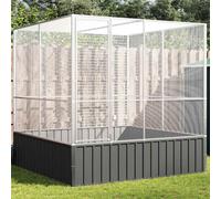 Volière avec Extension Cage à Perruches Animaux Extérieur Argenté Acier vidaXL