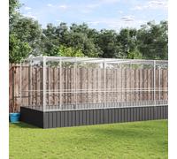 Volière avec Extension Cage à Perruches Animaux Extérieur Argenté Acier vidaXL