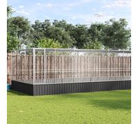 Volière avec Extension Cage à Perruches Animaux Extérieur Argenté Acier vidaXL