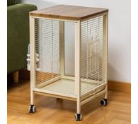 Voliere, Cage A Oiseaux, Verre Panoramique, avec Accessoires, for Oiseaux de Petite et Moyenne Taille