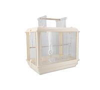 Volière Cage Cage à Oiseaux for Animaux de Compagnie, Cage Perroquet écologique en Acrylique Transparent, Grande spéciale for Villa et Maison Cage à Oiseaux(Off-White)